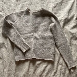Frank & Oak Heather Taupe Crewneck Sweater